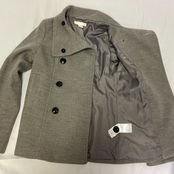 H&M Pea Coat Gray Size 4 - Picture 3 of 6